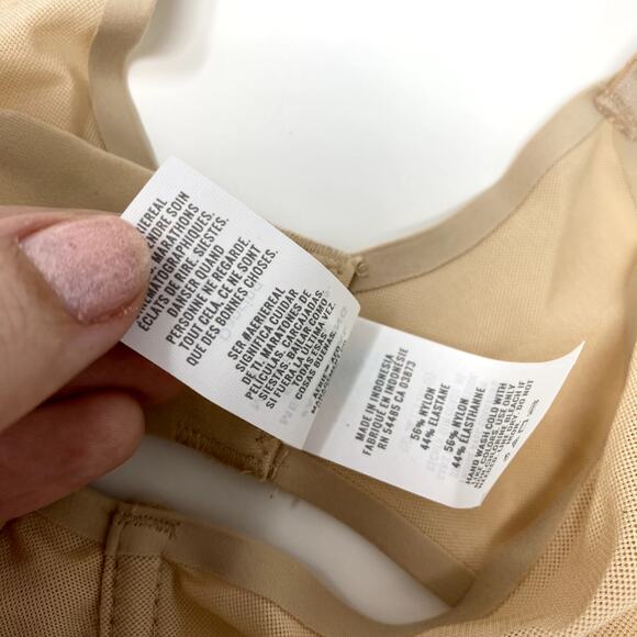 NEW Aerie Smoothez Sand Beige Mesh Unlined Wired Balconette Bra 36C - Picture 2 of 3